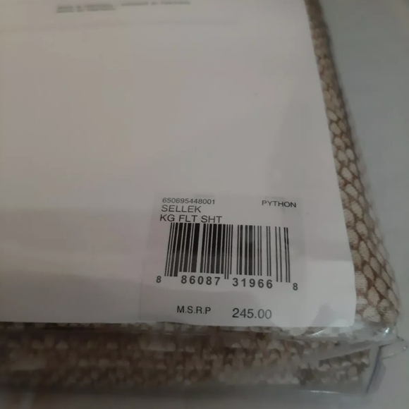 RALPH LAUREN SELLEK King Flat Sheet PYTHON Great Sands Collection MSRP$245 - Picture 6 of 8